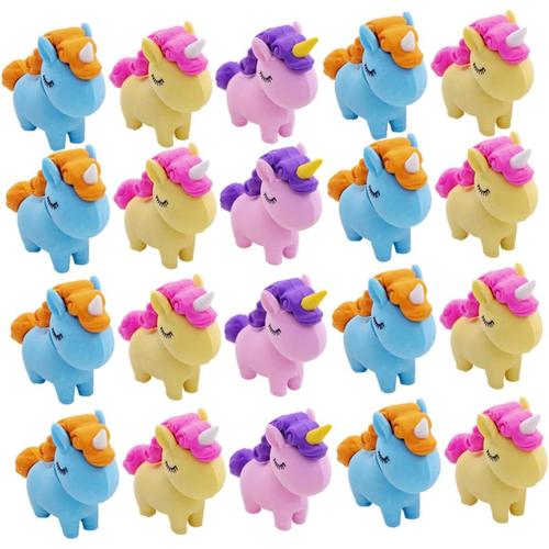 20 Pièces La Gomme Papeterie D'anniversaire Gommes En Caoutchouc Pour Animaux Pc Cp Gommes Pour Enfants Dessin Animé Enfants Gommes Fournitures D'étudiants Portable Crayon Puzzle