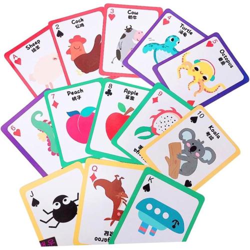 1 Jeu Jouets Carte De Jouet Poker pour Enfants Jouet De Jeu Drôle Jouet Éducatif Créatif Carte De Jeu De Société Puzzle De Bébé