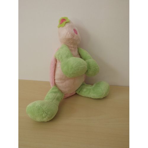 Peluche Doudou Tortue Rose Verte Kimbaloo