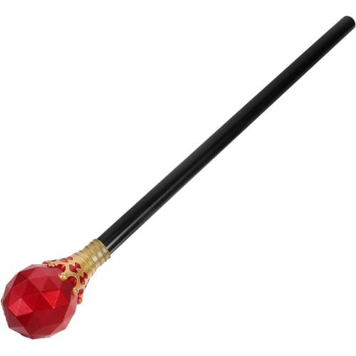 Sceptre Royale pour Les Garçons De Princesse Costume De Habiller des Magique De Déguisement De Fée De Fête Canne Royale De Jeu De Rôle Décor Rouge Enfant Provisions Plastique Robe