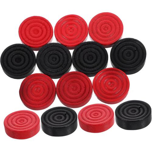 24 Pièces Pièces D'échecs De Dames Pièces Déchecs En Bois Jetons De Jeu Jeux De Backgammon De Dames Accessoire De Jeu De Pièces De Rechange Pour Dames Positionner Bois De Pin Fil