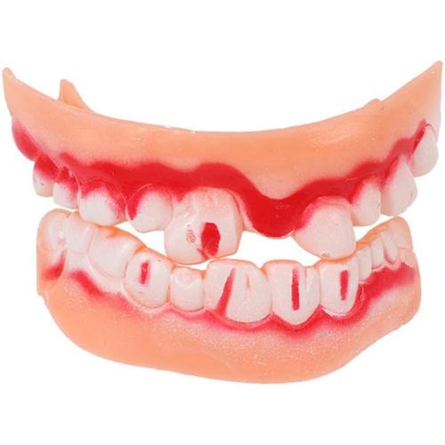 3 Pièces Accolades de Dents d'halloween Fausses Dents de Lait Jouets de Vampires Robes Fausse dent dentier d'halloween Dents de Zombie Halloween se réconcilier Accessoires dentiers