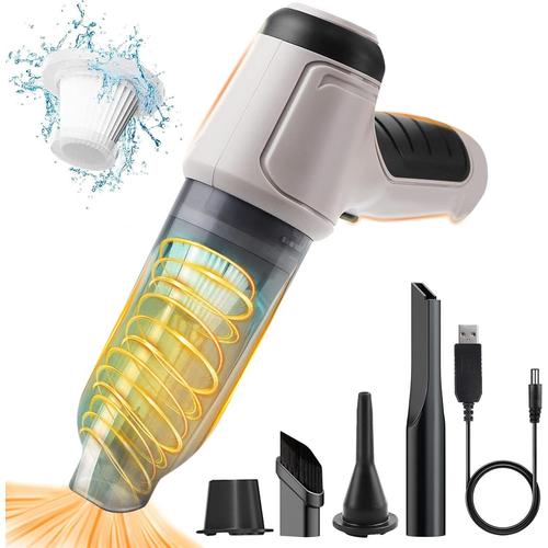 Gris Aspirateur à Main, Aspirateur à Main sans Fil 9000PA,Aspirateur à Main Sec et Humide avec 30min d'autonomie,Filtration HEPA,Aspirateur Portable léger sans Fil pour Cuisine, Voiture,liquides