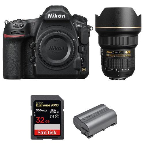 Nikon D850 + 14-24mm f/2.8G ED + SanDisk 32GB Extreme PRO UHS-II SDXC 300MB/s + EN-EL15b | Garantie 2 ans