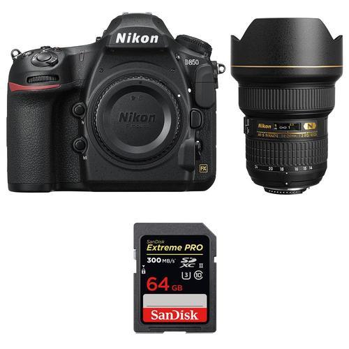 Nikon D850 + 14-24mm f/2.8G ED + SanDisk 64GB Extreme PRO UHS-II SDXC 300MB/s | Garantie 2 ans
