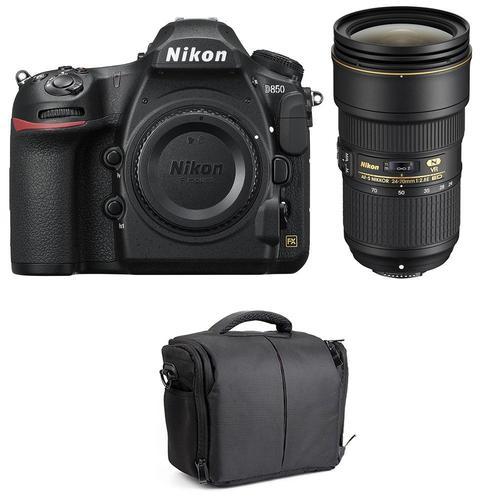 Nikon D850 + 24-70mm f/2.8E ED VR + Sac | Garantie 2 ans