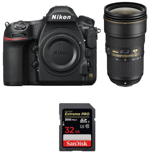 Nikon D850 + 24-70mm f/2.8E ED VR + SanDisk 32GB Extreme PRO UHS-II SDXC 300MB/s | Garantie 2 ans