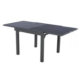 Table Extensible Carrée Alu Piazza 4/8 Places Graphite - Hespéride
