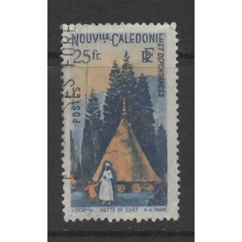 Nouvelle-Calédonie, Timbre-Poste Y & T N° 277 Oblitéré, 1948 - Hutte De Chef