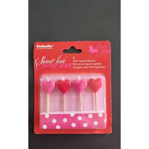 Lot De 8 Bougies Avec Mini Figurines