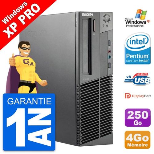 PC Lenovo ThinkCentre M92p SFF Intel G630 RAM 4Go Disque Dur 250Go Windows XP