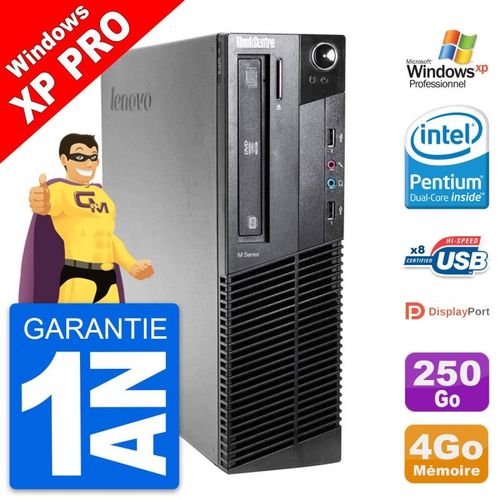 PC Lenovo ThinkCentre M81 SFF Intel G630 RAM 4Go Disque 250Go Windows XP