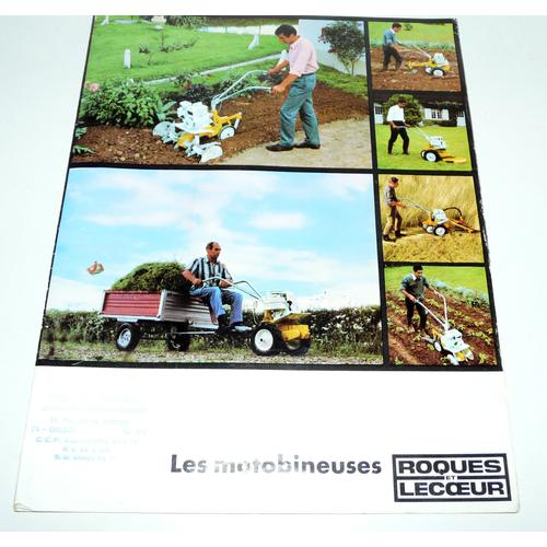 Les Motobineuse Roques Et Lecoeur, Prospectus Années 70