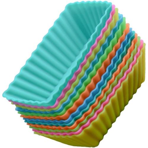 Couleur Aléatoire Couleur Aléatoire 72 Pièces Moule À Gateau En Silicone Pochoirs Pour La Décoration De Gateaux Tasses À Gateau Cuisson Réutilisable Moule À Mini-Gateau Manuel Gélatine