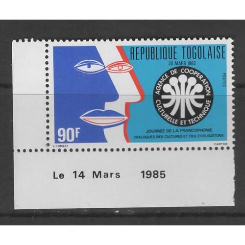 République Togolaise, Timbre-Poste Y & T N° 1172, 1985 - Journée De La Francophonie