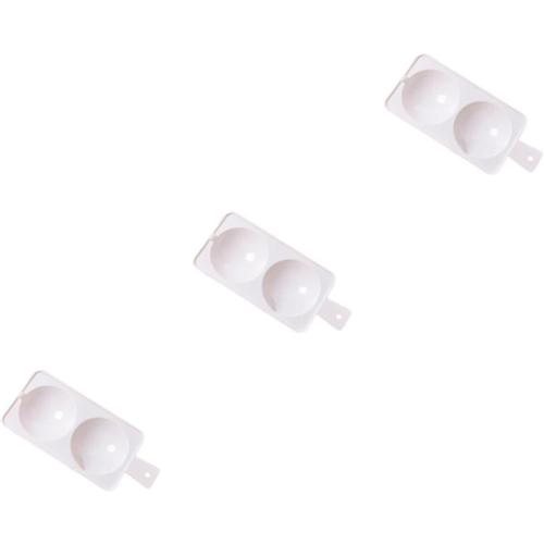 Blancx3pcs 3 Pièces Cuiseur Oeuf Mini Cuiseur à Oeufs Cuiseur Vapeur Edd Double Couvert Vapeur D'oeufs Déjeuner Blanche Bol D'oeufs Cuits à La Vapeur