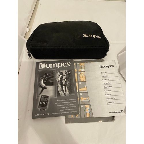 Pochette Compex Sport Elite + Notice - Officiel - Bon État