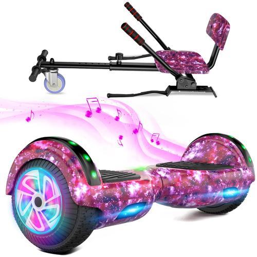 Hoverboard Kart Sisigad 6.5 Pouce Gyroscope Avec Bluetooth Led Pour Enfant Et Adol - Violet