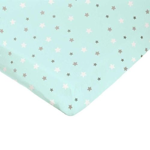 Domiva Drap Housse Imprime - 60 X 120 Cm - Aqua Imp Etoiles