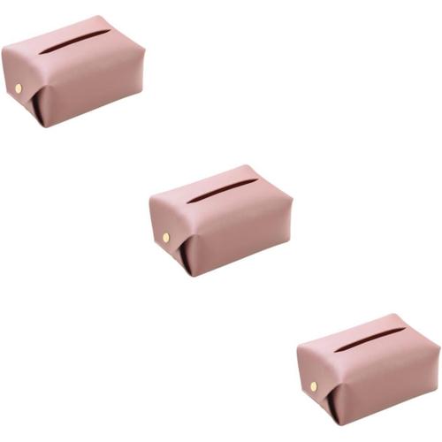 Rose Rose Rose 3 Pièces Porte-Tissus Organisateur De Stockage De Serviettes En Papier Porte-Mouchoirs Pour Voiture Housse En Tissu Pour Voiture Lapin Pour Le Gateau Serviette De Table Rose Auto