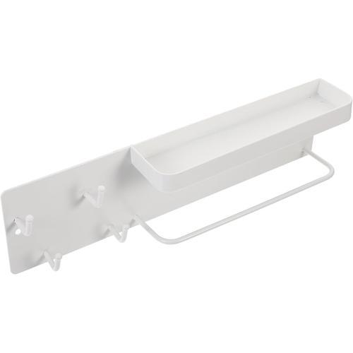 Blanc Plateau Organisateur De Clés Support De Téléphone Mural Organisateur De Courrier Mural Étagère Murale De Salle De Bain Blanche Porte-Collier Aimant En Caoutchouc Accessoires