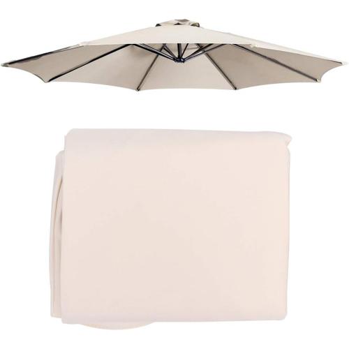 Beige Bache Pour Parasol En Polyester 8 Noirs Table Extérieur Balancelle Remplacement Pare-Soleil Pour Parasol 3 M (Beige)