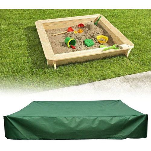 Bâche de Protection pour Bac à Sable, Couverture de Bac à Sable, 180 G/m², 1, 2x 1, 2 m, vert,pour bac à Sable extérieur Jardin Anti-poussière