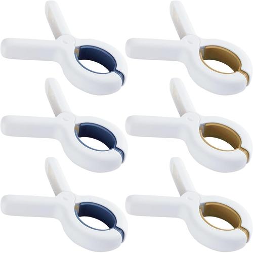 Pinces À Serviette De Plage,Lot De 6 Pinces À Linge,Grandes Pinces À Linge Clip De Brise-Vent,Durable Grosse Pince Plastique Pour Serviette De Toilettes,Couettes, Draps De Bain,Couverture, Vêtements