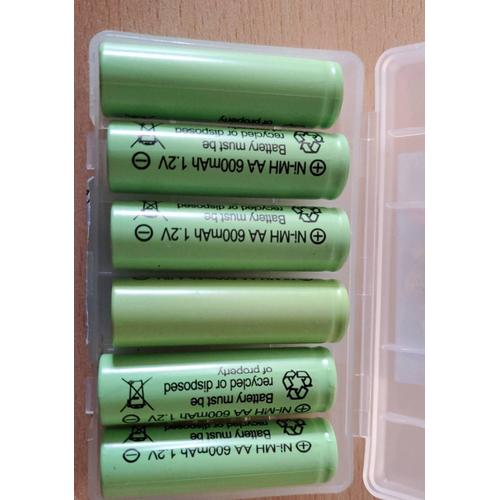 Batterie rechargeable 600mah 1.2v par 6 modèle AA