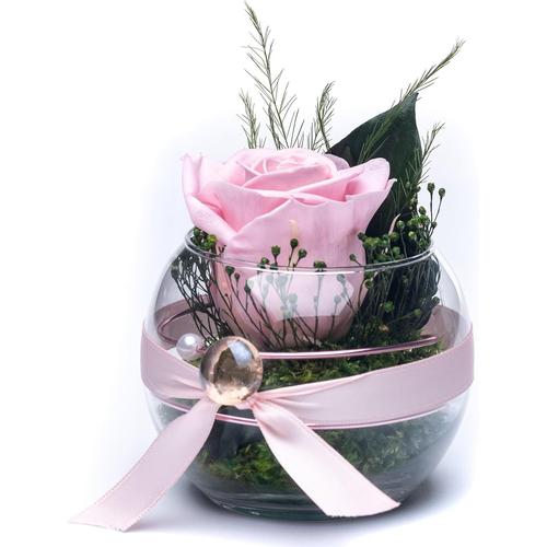 Pink , Cadeau Maman | Rose Éternelle Parfumée En Verre | Fait Main Avec Feuillage 100% Naturel En Boite Cadeau Raffiné || Fleur Éternelle En Coffret Cadeau | Cadeau Fete Des Grand Mere