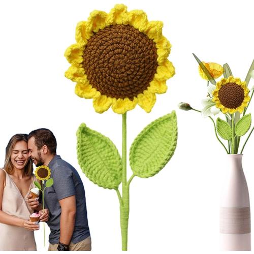 La Norme Tournesols tricotés - Fleur Soleil Artificielle au Crochet | Tournesols en Laine tricotée, décoration Murale Fleurs artificielles, Bouquet Mariage, Cadeau d'anniversaire