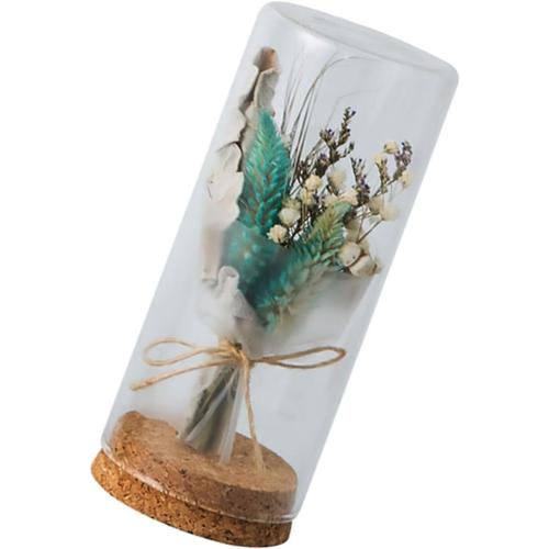 Comme Montré 1 Pc Bouteille En Verre Fleur Stabilisée Cadeau De Fleurs Préservées Fleur Pour Toujours Sur Socle En Bois Original Wedding Decorations Vase Décor De Mariage Parure De Ménage Liège