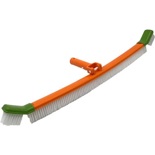 Attribut Unique Brosse pour Mur Piscine - Tête Brosse pour Piscine | Brosses Piscine pour Nettoyer Les parois la Piscine, Les sols, 5 rangées Poils épais, Longueur 24 Pouces, Orange