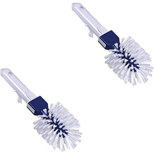 Bleu ® 2 brosses d'angle rondes/brosse de piscine en plastique