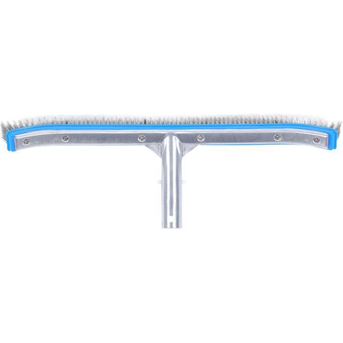 Argent 1 Pc Brosse De Nettoyage De Piscine Tête De Brosse De Nettoyage des Murs Brosse pour Carrelage De Piscine Brosse Coin Piscine Balai De Piscine Fil d'acier Brosse à Plancher Métal