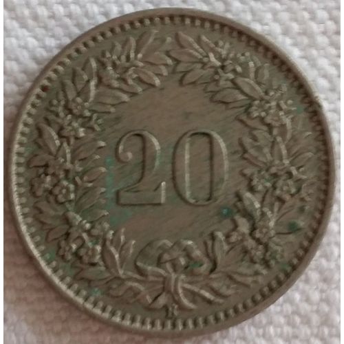 Pièce Neuve Non Circulée 20 Centimes Francs Suisse 1964 Édition Limitée Frappée À Berne Très Bonne Qualité Aux Vues Du Potentiel D'augmentation De La Côte