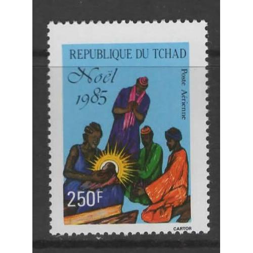 République Du Tchad, Timbre-Poste Aérienne Y & T N° 303, 1985 - Noël, La Nativité