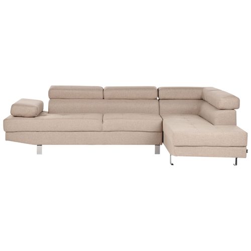 Canapé D'angle Norrea Beige Tissu Côté Gauche