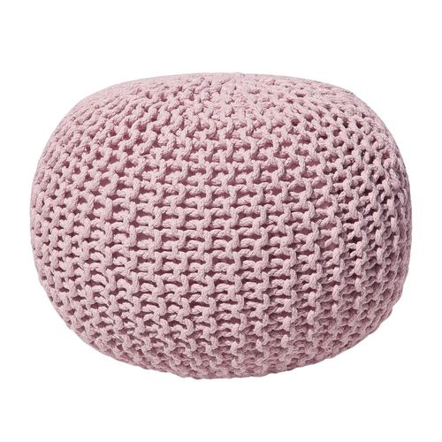 Pouf En Coton Rose 50 X 35 Cm Conrad