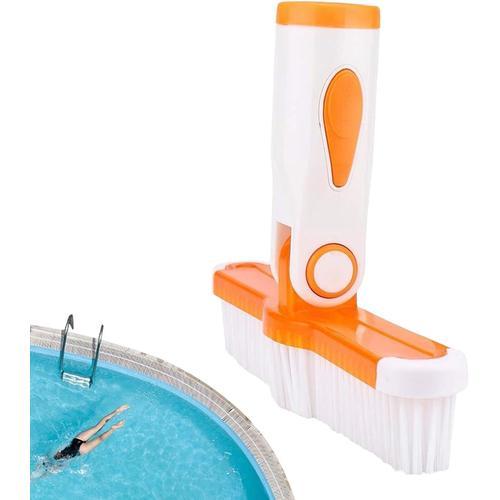 Un Brosses de Piscine, Brosse à récurer pour Piscine,Brosse à récurer pour carrelage 10 Pouces | Tête de Brosse de Piscine Robuste, Brosse à récurer Les Carreaux, Nettoyeur de Brosse Portable