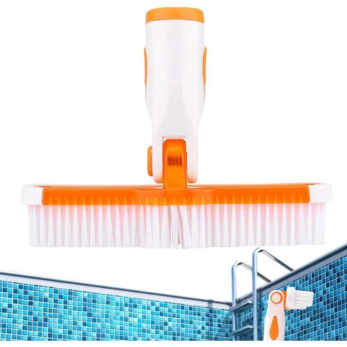 Un Brosses de Piscine, brosses de Piscine,Brosse à récurer pour carrelage 10 Pouces | Tête de Brosse de Piscine Robuste, Brosse à récurer Les Carreaux, Nettoyeur de Brosse Portable Efficace pour