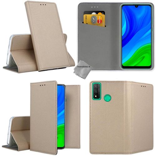 Housse Etui Coque Pochette Portefeuille Pour Huawei P Smart (2020) + Film Ecran - Or Magnet