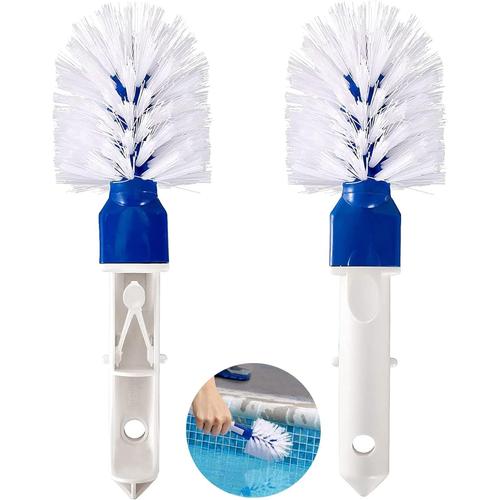 2pcs Brosse De Nettoyage De Piscine TêTe De Brosse De Piscine Brosse D'Angle De Marche De Piscine Brosse De Nettoyage De Bain à Remous Pour Piscine Hors Sol Dans Le Sol 2 PièCes