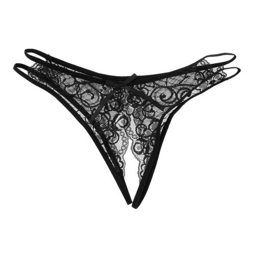SEXY MAILLE STRING bikini lettres filet sous-vêtements slip transparent  noir EUR 5,99 - PicClick FR