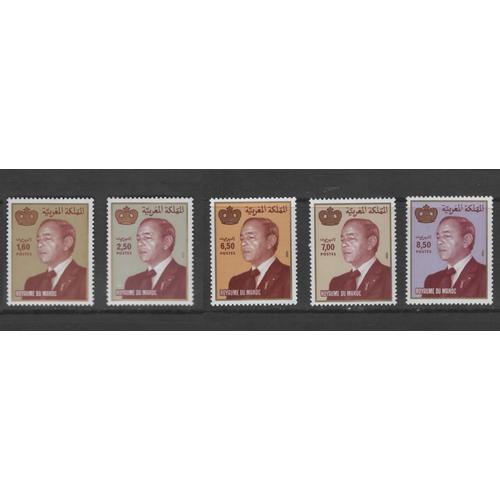 Royaume Du Maroc, Timbres-Poste Y & T N° 1021 À 1025, 1987 - Série Courante, Hassan I I