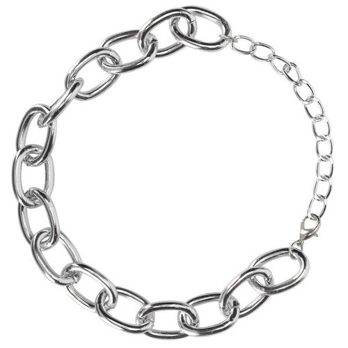 Collier Ras Du Cou En Métal Argenté Pour Femmes, Chaîne Épaisse, Punk, Tendance, Court, Bijoux