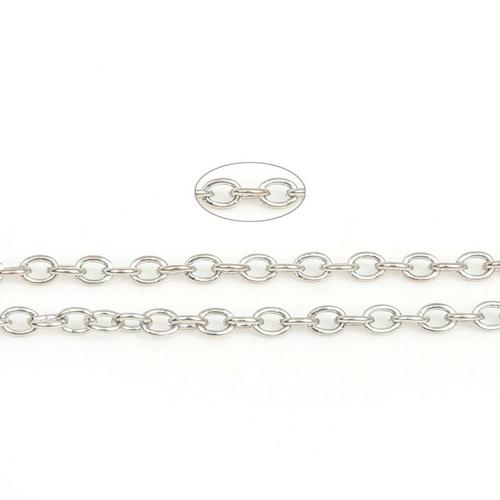 Nouvelle Promotion 5 M/Lot 4x3mm(5 Couleurs Au Choix) Bricolage Collier Bracelet Bijoux Résultats Fer Métal Plaqué Chaînes De Collier