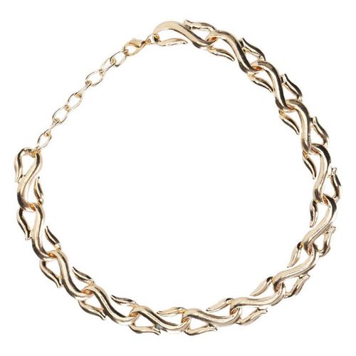 Collier Ras Du Cou En Métal Doré Pour Femmes, Chaîne Épaisse, Tendance, Punk