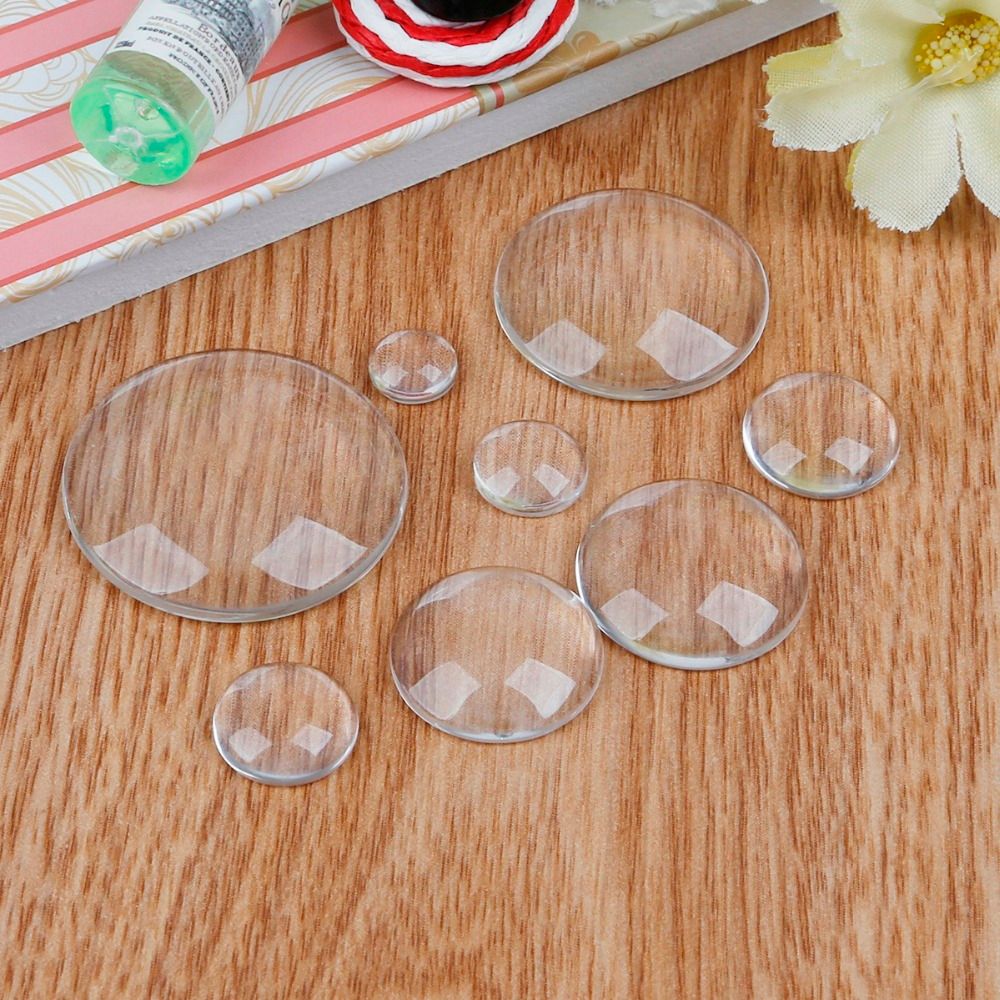 Cabochon Rond En Verre  Dos Plat, 1 Paquet De 8/10/12/14/16...