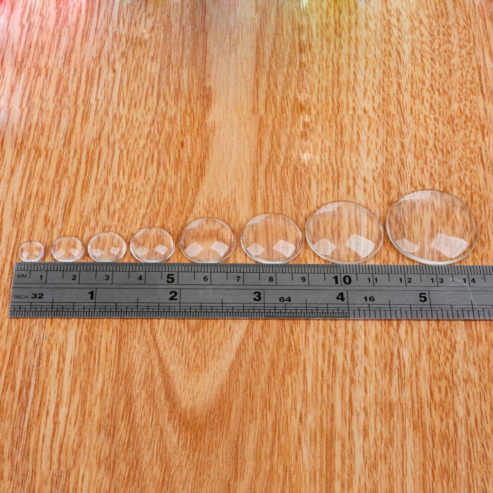 Cabochon Rond En Verre  Dos Plat, 1 Paquet De 8/10/12/14/16... - 2